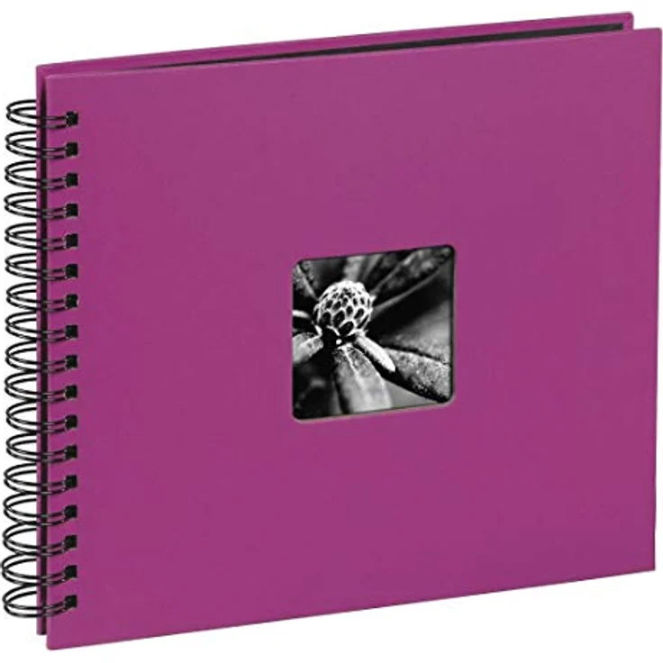 Hama Jumbo Fotoalbum, 36 x 32 cm, 50 schwarze Seiten, 25 Blatt, mit Ausschnitt für Bildeinschub, Fotobuch pink - Preisvergleich – Bild 4
