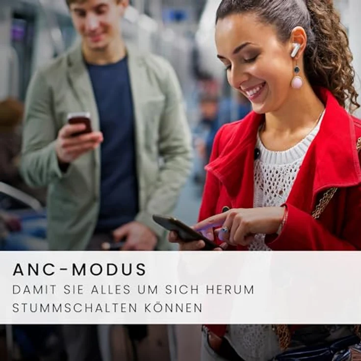SPC Ether 2 Pro, Kabelloser Kopfhörer mit Aktiver Geräuschunterdrückung, 6.5 h Akkulaufzeit, Wasserfest IPX4, Weiss – Bild 2