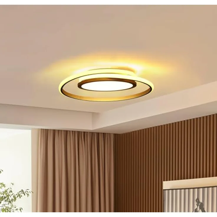 Lucande LED Deckenleuchte 'Noud' dimmbar in Chrom aus Metall (1 flammig) - Energiesparende Schlafzimmerlampe mit Dimmer – Bild 2