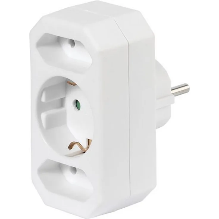 Vivanco 3-fach Schuko / Euro Adapter (17462) Mehrfachsteckdose mit Kindersicherung