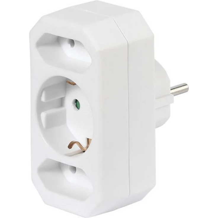 Vivanco 3-fach Schuko / Euro Adapter (17462) Mehrfachsteckdose mit Kindersicherung