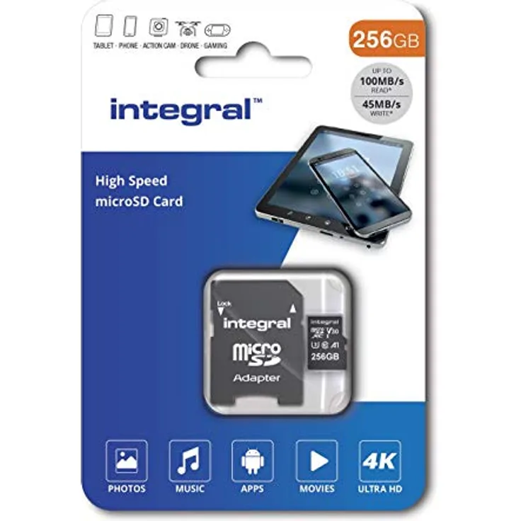 Integral SDXC Speicherkarte 256 GB (INSDX256G-100V30)