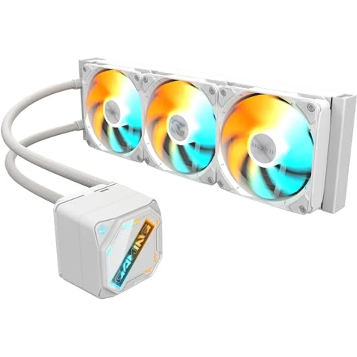 GIGABYTE Gaming 360 Ice Flüssigkeitskühler, 3x120 mm ARGB-Lüfter, Teflon-Schläuche, Daisy-Chain, kompatibel mit Intel LGA 1851 und AMD AM5 – Bild 3