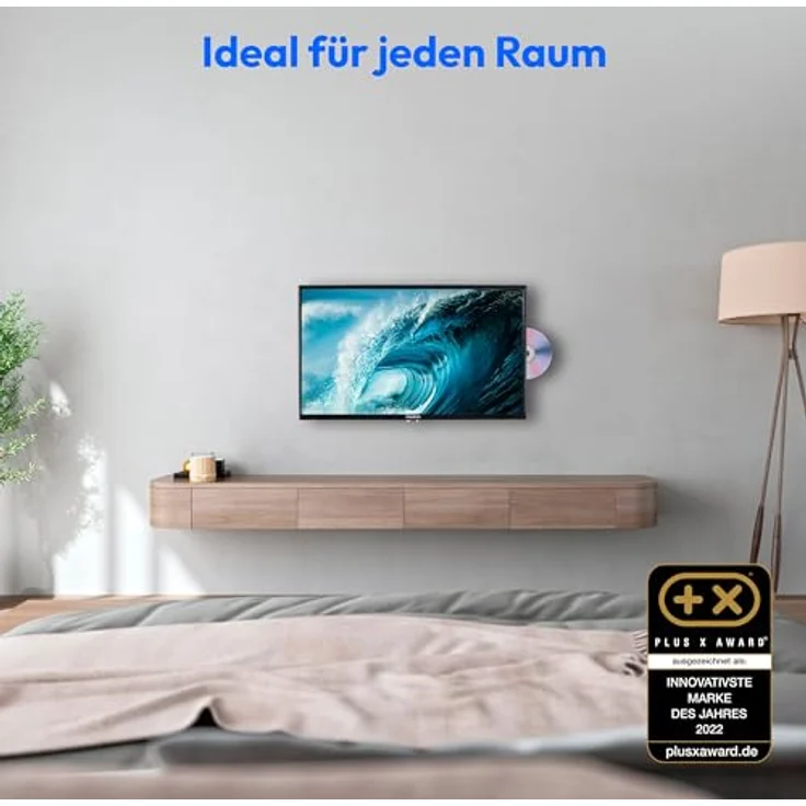 MEDION E12422 (MD 20114) 59,9 cm (24 Zoll) Full HD Fernseher mit DVD-Player, perfekt für Camping Wohnmobil LKW Garten, 12V KFZ Car-Adapter, Triple Tuner Receiver – Bild 2