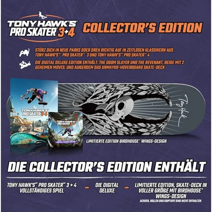 Xbox Tony Hawk’s Pro Skater 3 + 4 - Collectors Edition, einschließlich Limited Edition Birdhouse Skateboard Deck und digitalen Inhalten, für Xbox Series X – Bild 2