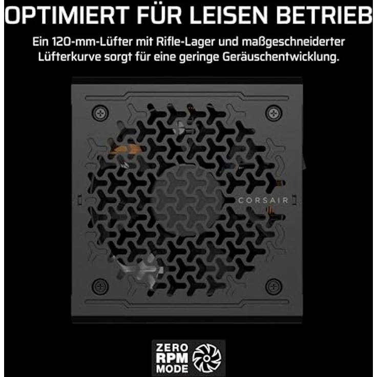 Corsair RM1000e (2025) Fully Modular Low-Noise ATX Power Supply - ATX 3.1 & PCIe 5.1 Compliant, Cybenetics Gold Efficiency, 105°C-Rated Capacitors, Modern Standby Mode, Black – Bild 5
