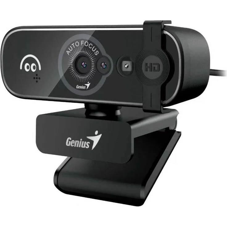 Genius FaceCam OPEN, 5M Full HD Webcam mit Windows Hello, Autofokus, 360°-Drehung, USB-C und Mikrofon, Schwarz