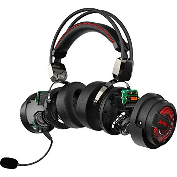 XPG Precog Gaming-Headset mit Mikrofon Hi-Fidelity Dual Treiber 7.1 Virtual Surround Sound (XPG Precog), Einheitsgröße – Bild 6