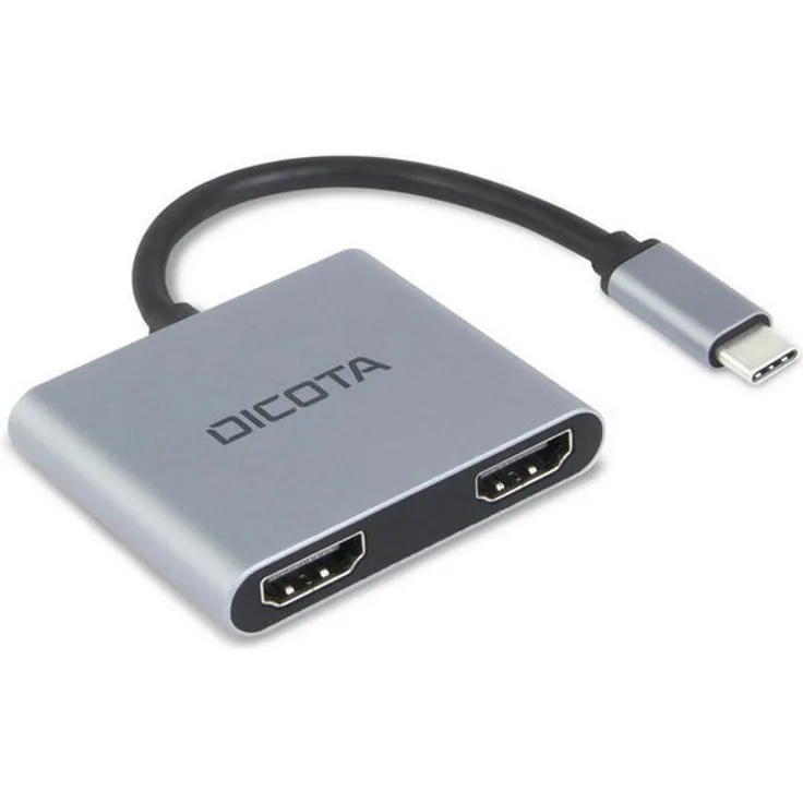 DICOTA Laptop-Dockingstation 4-in-1 USB-C Mini Docking Station, 4K HDMI, Silber