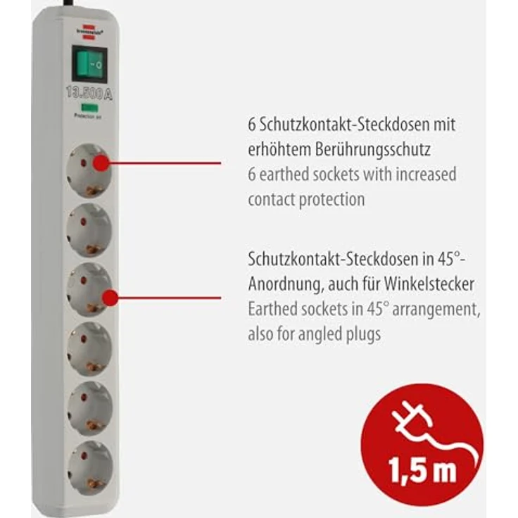 Brennenstuhl überspannungsschutz 4.500 A, grau – Bild 3