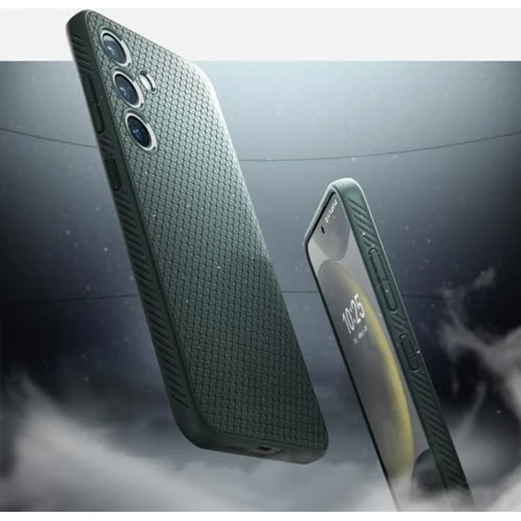 Spigen Liquid Air Hülle Kompatibel mit Samsung Galaxy S24 -Grün Gemustertes TPU mit Eckschutz und Spider Web Stoßabsorption – Bild 3
