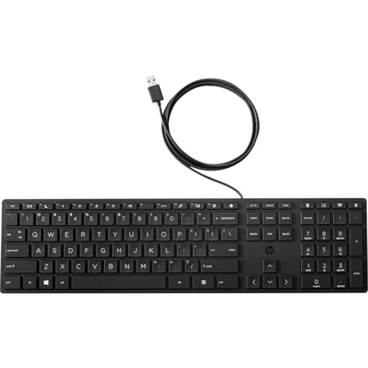 HP Wired Desktop 320K Keyboard **New Retail**, 9SR37UT#ABA, Schwarz