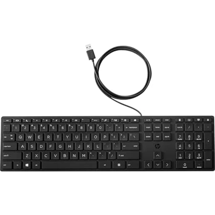 HP Wired Desktop 320K Keyboard **New Retail**, 9SR37UT#ABA, Schwarz – Bild 1