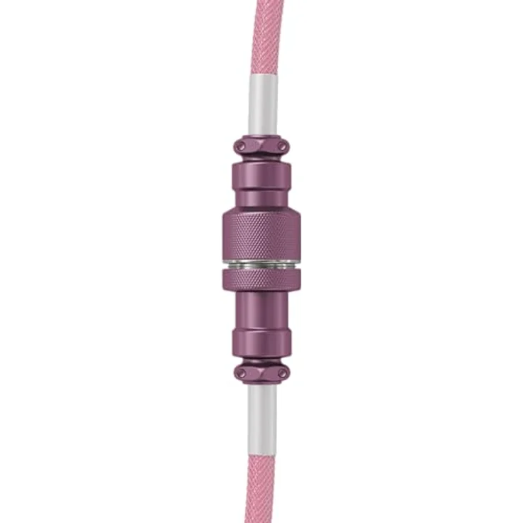 Glorious PC Gaming Race Coiled Cable Prism Pink, USB-C auf USB-A Spiralkabel, USB C Kabel Spiralkabel, Coiled Cable Keyboard – Bild 5