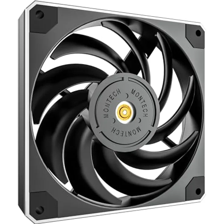Montech Metall 120 PWM, leistungsstarker leiser Kühlventilator, 4-polig, silber