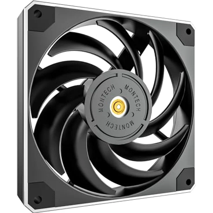 Montech Metall 120 PWM, leistungsstarker leiser Kühlventilator, 4-polig, silber