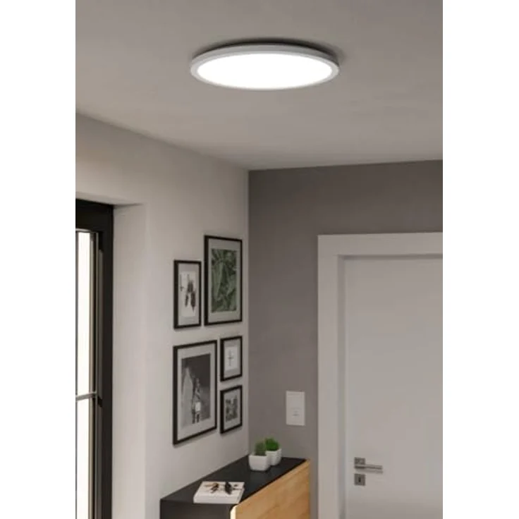 EGLO LED Deckenleuchte Rovito, runde Badezimmer Deckenlampe weiß, IP44, Ø 39 cm, warmweiß-kaltweiß – Bild 3
