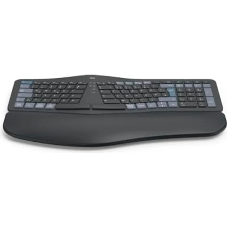 Hama WK-900 Ergo Multi-Device-Tastatur kabellos schwarz, ergonomisch geformt, dimmbare Hintergrundbeleuchtung, gepolsterte Handballenauflage – Bild 17