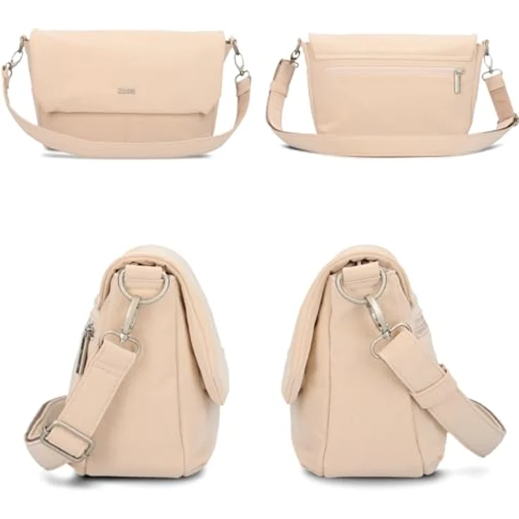 Zwei Mademoiselle.M Messenger, Laptop-Tasche mit 33 cm Fach, gelb, 100% Polyurethan – Bild 3