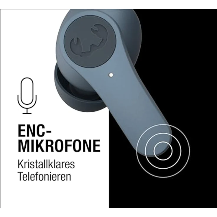 Fresh 'n Rebel Twins Rise, kabellose In-Ear-Bluetooth-Kopfhörer mit Geräuschunterdrückung, Ambient Modus, Multipoint-Bluetooth, In-Ear-Sensorik, spritzwassergeschützt, 30 h Spielzeit (Dive Blue) – Bild 4