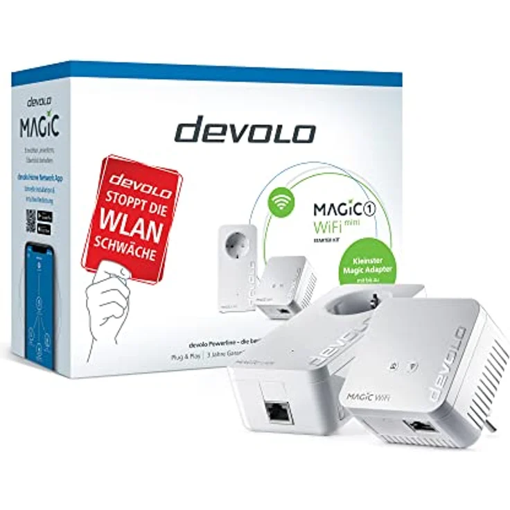 Devolo Magic 1 WiFi Mini Starter Kit (1x Magic 1 WiFi Mini, 1x Magic 1 LAN), Ethernet, Powerline, 1200 MBps, weiß – Bild 5