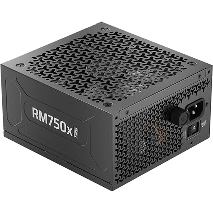 Corsair RM750x Shift (2025) Vollmodulares ATX-Netzteil mit modularer Seitenschnittstelle, 12-V-2x6-Kabel, ATX 3.1 und PCIe 5.1, 140-mm-Lüfter, 105°C-Kondensatoren, Cybenetics Gold – Schwarz – Bild 1