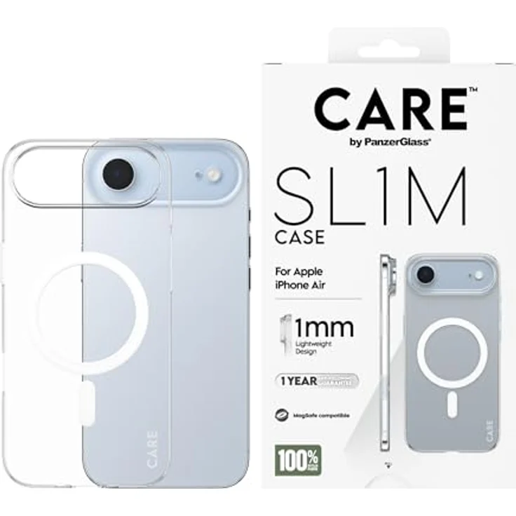 Panzer Glass Care by PanzerGlass SL1M Case Transparent mit MagSafe für iPhone Air, robust und kratzfest, aus 100% recyceltem Kunststoff – Bild 2