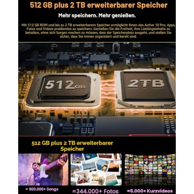 Blackview Active 10 Pro, 10.9" Tablet mit 1920 x 1200 Pixel, 256 GB Speicher, 12 GB RAM, Android 14, Schwarz – Bild 5