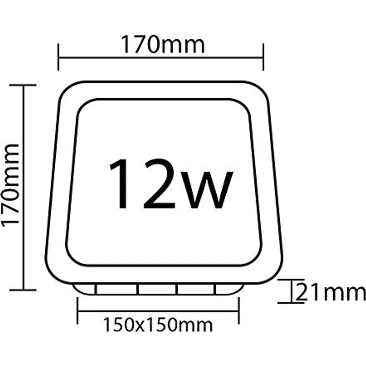 ENERGMiX 12 Watt LED Panel Ultra Slim Einbauleuchte Quadrat Eckig 17x17 cm Kaltweiß, Smarte Deckenbeleuchtung – Bild 4