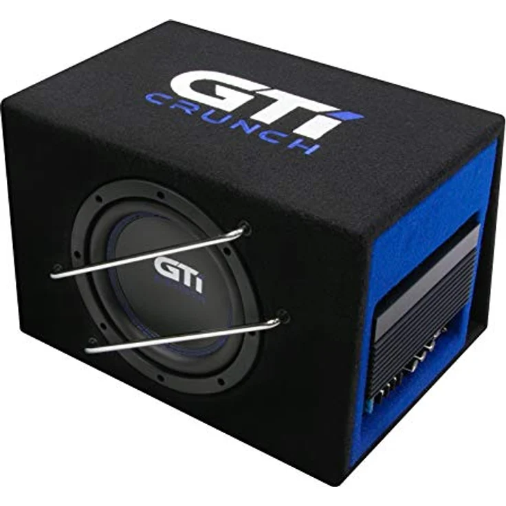 Crunch GTI 800A Aktivsubwoofer, 20 cm Bassreflex Subwoofer mit 200 W RMS, regelbarem Bass-Boost und Tiefpass – Bild 1