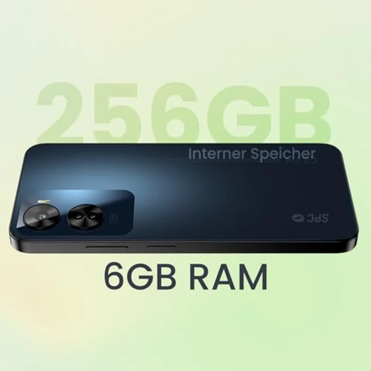 SPC Discovery 2 ME – Smartphone 6,75" HD+, 6GB RAM, 256GB interner Speicher, Triple AI Kamera, NFC, 5000 mAh Schnellladung 18W, Mobiltelefon Android 14, biometrische Entsperrung – Deep Sky – Bild 3