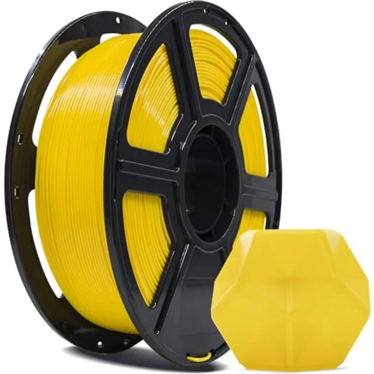 FLASHFORGE PLA PRO 3D-Drucker-Filament, 1,75 mm, 1 kg Spule, verbesserte Zähigkeit, Maßgenauigkeit +/- 0,02 mm, knäuelfrei, gelb – Bild 1
