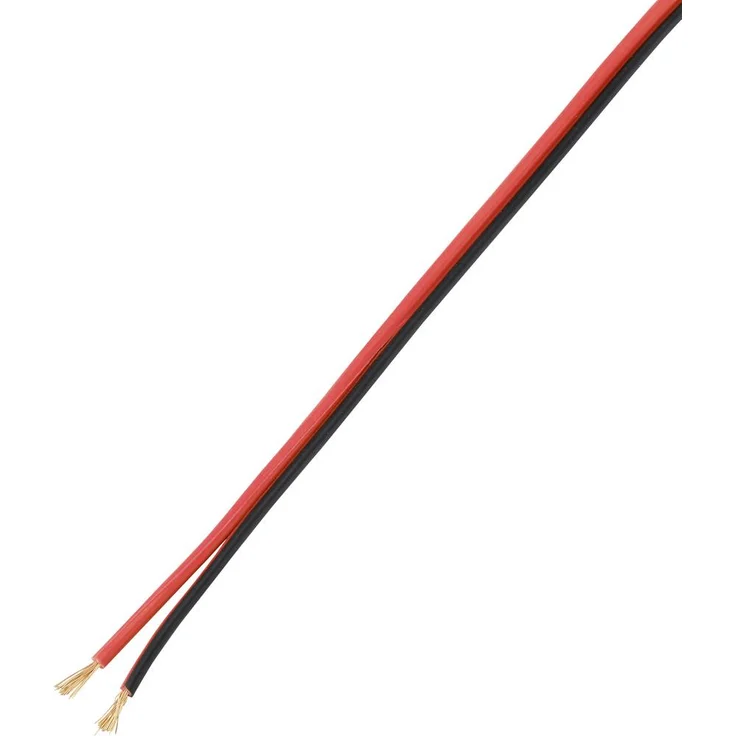 TRU COMPONENTS TC-9202504 Lautsprecherkabel 2 x 0,75 mm² Schwarz-Rot, 100 m mit PVC-Mantel