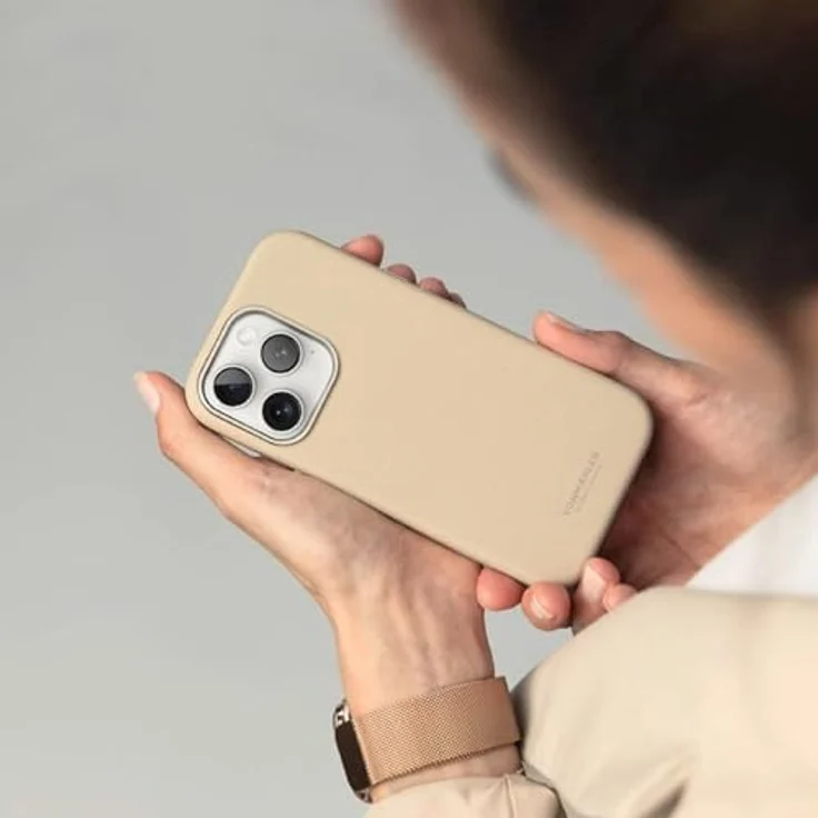 Vonmählen Like Leather Case Cover für Apple iPhone 16 Pro, cremefarben, versandkostenfrei – Bild 3