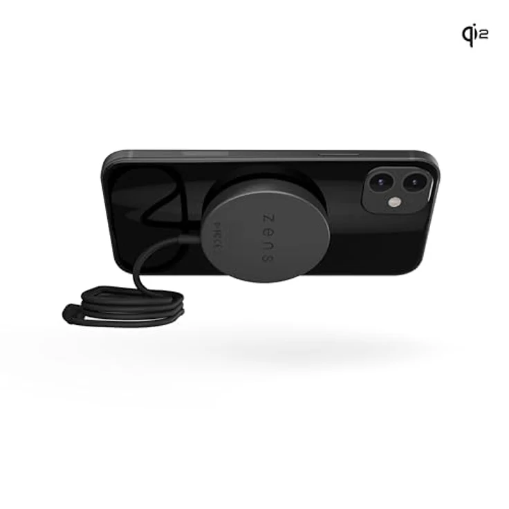 ZENS Pro 1 15W magnetisches kabelloses Qi2 Ladegerät mit 1m USB-C Kabel (MagSafe kompatibel, 15 Watt Fast Charging, Ideal für Reisen) – Bild 5