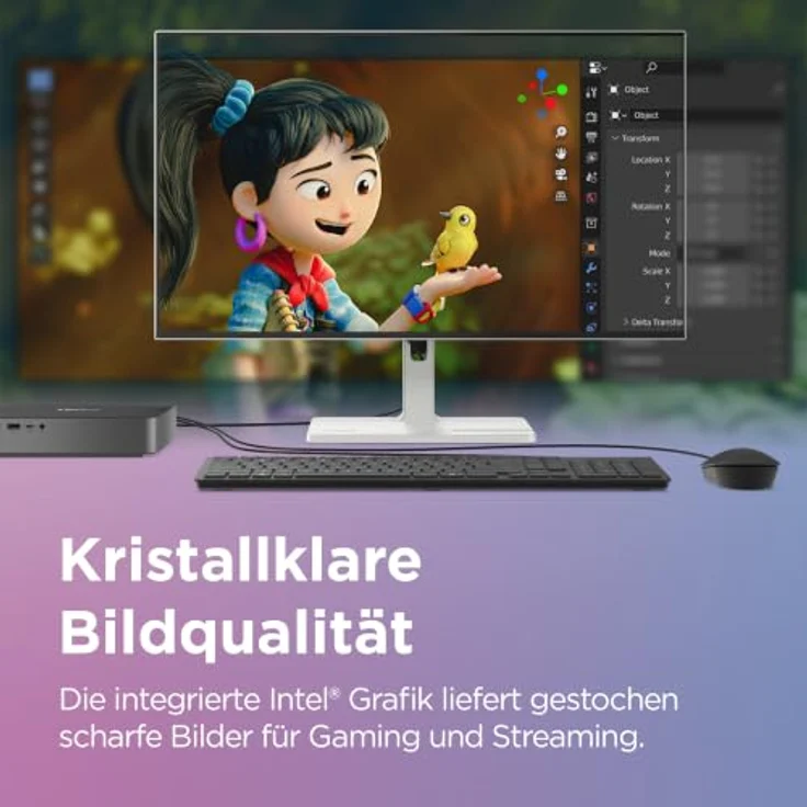 Lenovo IdeaCentre Mini 01IRH10R, Tiny Desktop-PC mit Intel Core i7 240H 2.5 GHz, 16 GB RAM, 512 GB SSD, WLAN Wi-Fi 6, Luna Gray – Bild 7