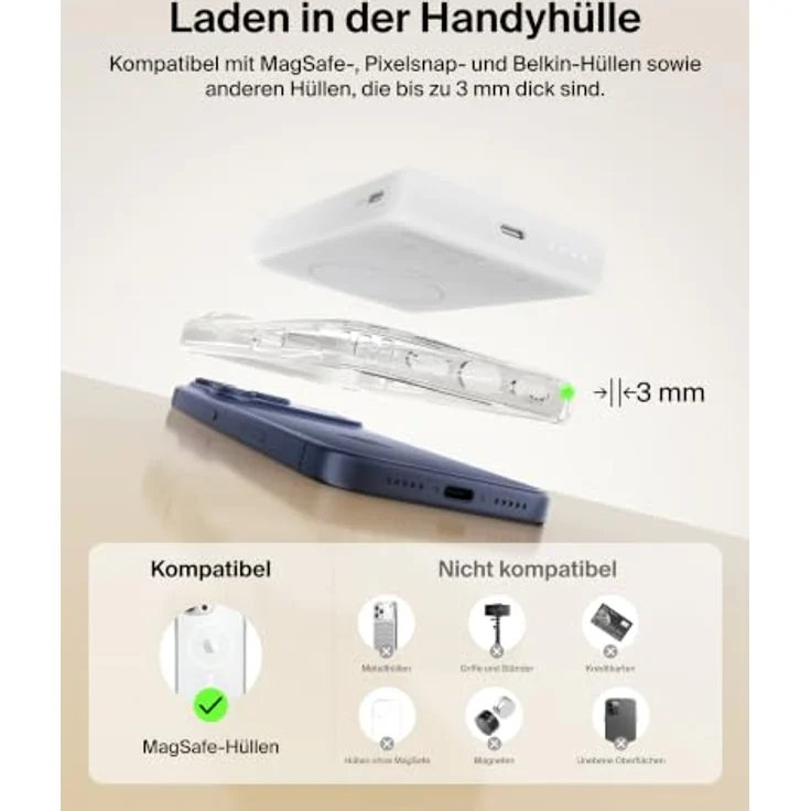 Belkin Boostcharge Slim Magnetische Powerbank 10.000 mAh, 7,5W, Fast Charge, Schwarz – Bild 8