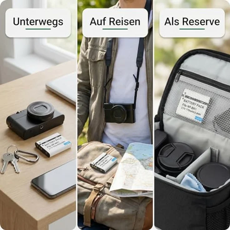 AccuCell Akku kompatibel mit Sony NP-BK1, passend für Cyber-shot DSC-S750 und DSC-S780, hohe Kapazität – Bild 3