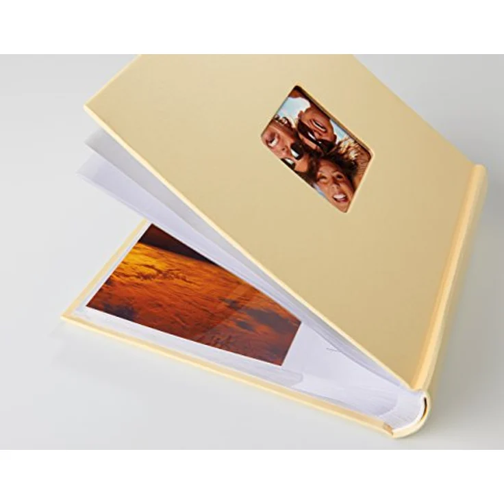 walther design Fotoalbum chamois 200 Fotos 10 x 15 cm Memo-Einsteckalbum mit Cover-Ausstanzung, Fun ME-110-W – Bild 3