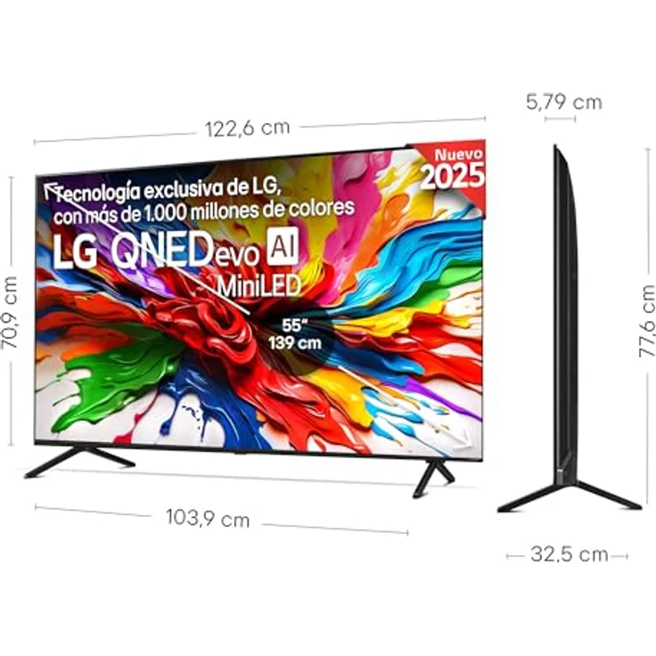 LG TV evo AI (2025) 55" QNED MiniLED, 4K HDR, Smart TV - 55QNED92A6A – Bild 2
