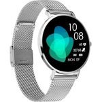 XCOAST SIONA 2 Nano Silber, Damen Smartwatch - 37mm AMOLED Display, Fitness Tracker, Wasserdicht