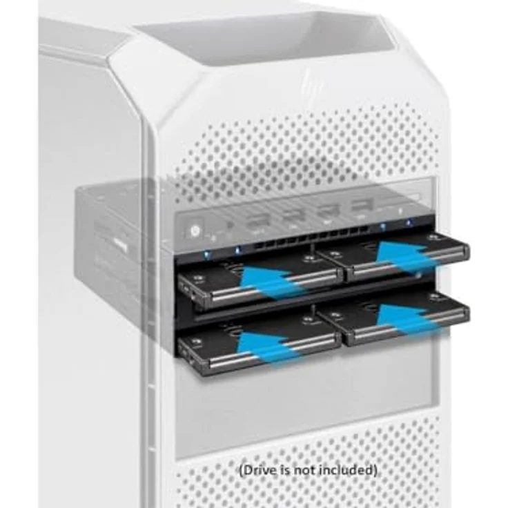 ICY DOCK Tray-Less 4X 2,5 SAS/SATA SSD/HDD Mobile Rack für 5,25 Zoll Schacht | flexiDOCK MB024SP-B, Schwarz – Bild 3