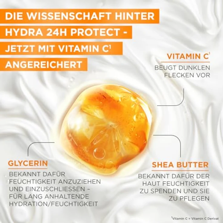 Garnier Ambre Solaire Hydra Protect+ Sonnenschutz-Milch 24h LSF 30, UVA/UVB-Schutz mit Vitamin C, 175 ml – Bild 5
