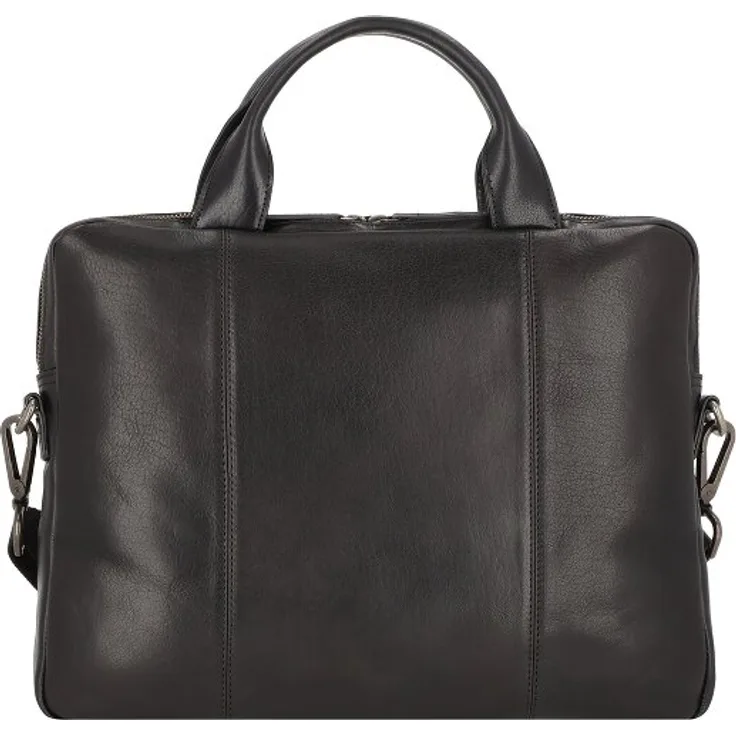 Leonhard Heyden Roma Aktentasche, Leder 38 cm mit Laptopfach, schwarz