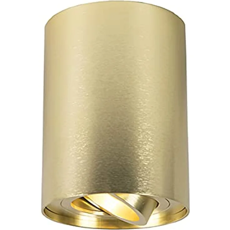 Qazqa Modern Spot I Deckenspot Gold Messing dreh- und neigbar - Rondoo up LED – Bild 1
