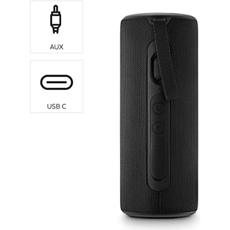 Hama Pipe 3.0 (14 h, Batteriebetrieb), Bluetooth Lautsprecher, Schwarz mit RGB-LED-Beleuchtung, Equalizer und Freisprecheinrichtung – Bild 4