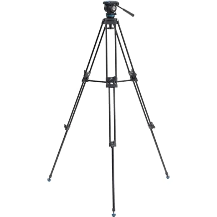 Benro KH25PC Videostativkit, Aluminium Videostativ mit 75-156 cm Höhe, 6,8 kg Traglast, kontinuierlicher Schwenkwiderstand, Wasserwaage – Bild 4