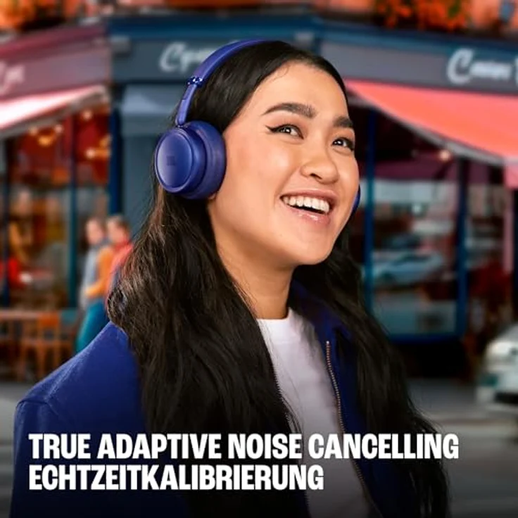 JBL Live 680NC, Kabellose On‑Ear‑Kopfhörer mit Adaptivem Noise Cancelling, Spatial Sound und JBL Pure Bass, Weiß – Bild 3