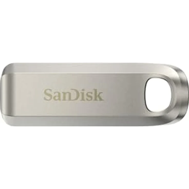 SanDisk Ultra Luxe USB-Type-C-Laufwerk 128 GB (USB-Type-C-Flash-Laufwerk, USB-3.2-Gen-1, Metalldesign, 300 MB/s Lesen, Schlüsselbundöse) Silber – Bild 1