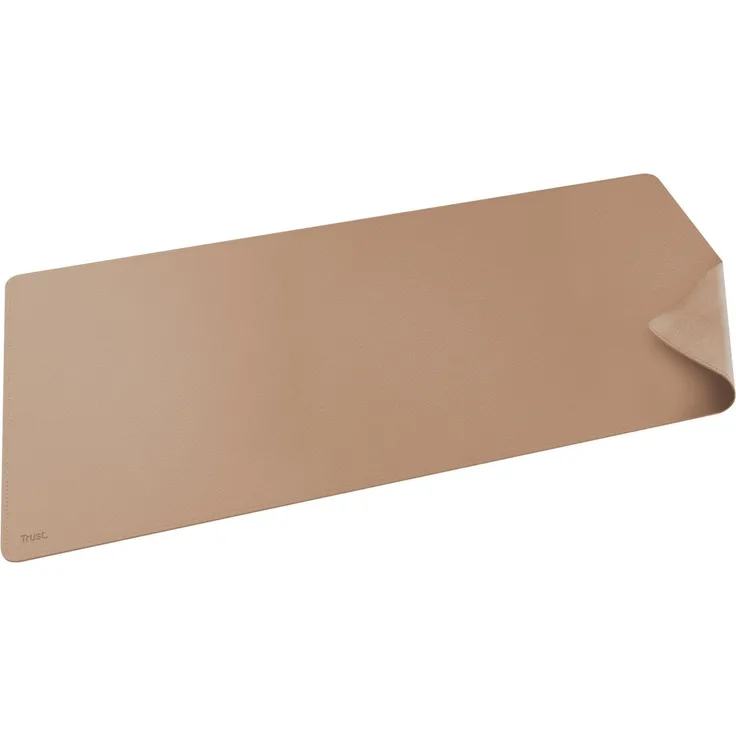 Trust Benya XXL Desk Pad, Mausmatte aus PVC mit Anti-Rutsch-Basis, beige, 900 mm x 430 mm